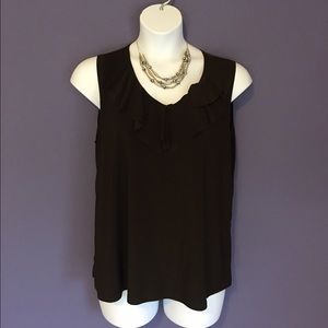 Dress Barn Brown Sleeveless Top